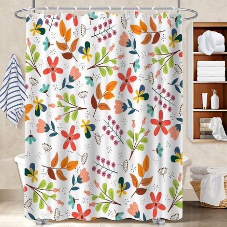 Kit rideau de douche en polyester 180x180 souple bâche polyester douche pour optimiser un petit espace (1/5)