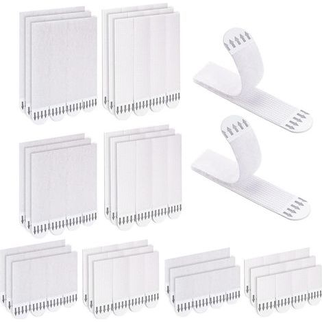 Bandes adhésives pour tableaux grand format, ultra-résistantes, 48 paires, crochets muraux adhésifs, sans perçage, pour photos et affiches (1/5)