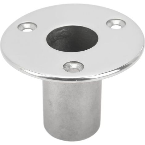 Raccord de Main Courante de Bateau, 25 mm/0,98in 90 ° Support de Tube de Pont Encastré Base de Fixation de Main Courante, Base de Tube de Main Courante en Acier Inoxydable pour Yacht Marine (1/5)