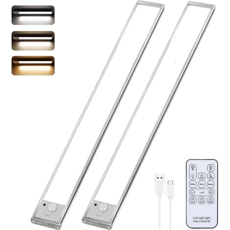 40 cm Rechargeable LED Cupboard Light, LED Under Cabinet Kitchen with Motion Detector Interior (1/5)