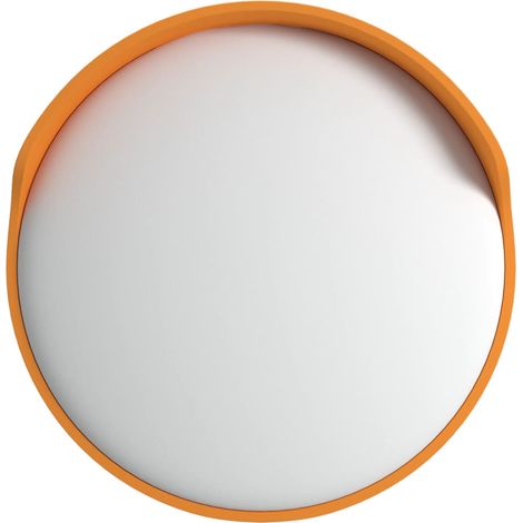 Maison Exclusive - Specchio stradale convesso per esterni arancione Ø30 cm in policarbonato