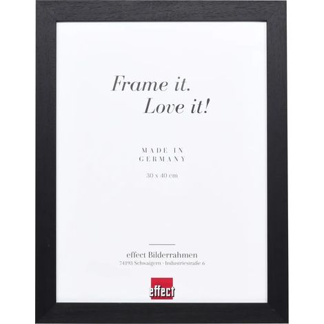 Cadre photo effet bois, profil 55, noir, 13 x 18 cm, verre standard (1/5)