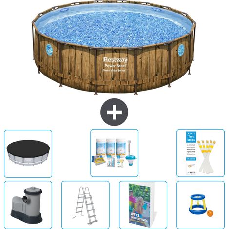 Bestway Bestway Power Steel Ronde - 488x122 cm - 8-pièces S548 (1/4)