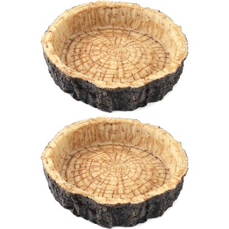 Juego de 2 piezas con bebederos y comederos para reptiles, dragones barbudos jóvenes, serpientes pequeñas, etc, Fabricado en plástico (1/4)