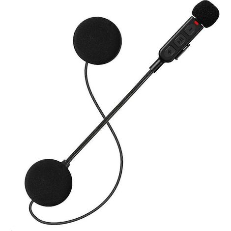 Écouteurs stéréo sans fil Bluetooth 5.3 pour casque de moto, noirs (1/5)