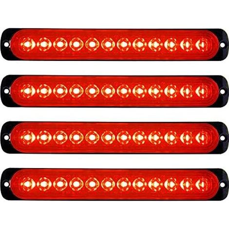 Lumière stroboscopique à LED, 4Pack 12LED Barre lumineuse (1/5)