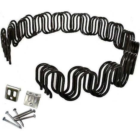 Pièces de rechange pour ressorts serpentins de fauteuils de canapé, avec clips, en acier au carbone, 50 cm. (1/5)