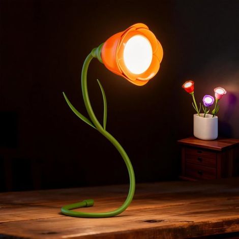 Lampe de lecture marque-page, lampe de lecture à pince 8 LED avec 3 températures de couleur (rose rouge orange) (1/5)