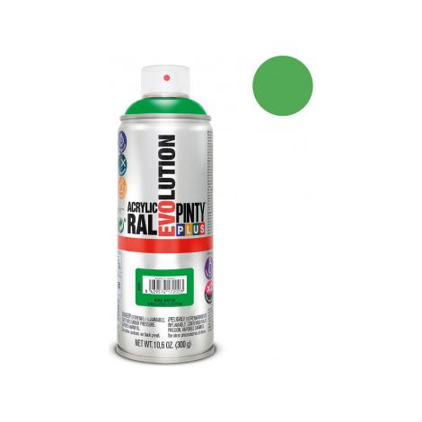 Pintura Spray PintyPlus Evolution RAL 6018 Verde Amarillento 520cc
