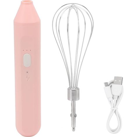 Batteur à Main Électrique Rechargeable sans Fil USB, Rose  Fouet à Oeufs, Robot de Cuisine Portable, Pour la Cuisson (1/5)