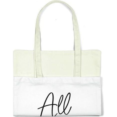 Tote bag sac shopping en coton Bonamaison 34 x 40 cm — anses 30 cm, 60 g, réutilisable (1/4)