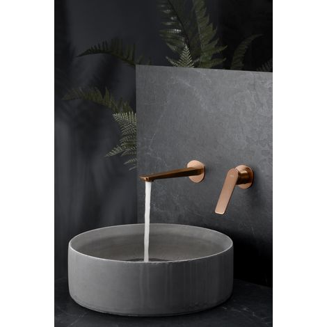 Imex -  Grifo Monomando Lavabo Empotrado Oro Rosa Serie Nápoles (1/3)
