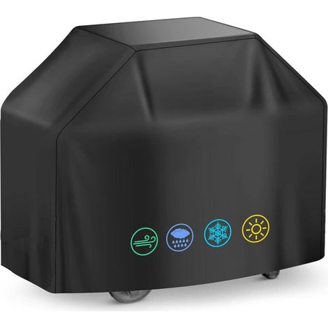 Housse Barbecue Exterieur, 210D Oxford Housse Barbecue, Housse de barbecue,Couverture de Grill Anti-Vent/Anti-UV/Anti-l'eau/Anti-l'Humidité/Antipoussière, Fits Most Grills,145 x 61 x 117cm (1/5)
