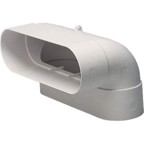 Accesorio ventilación Aldes Codo vertical 90 grados blanco 60x200 mm