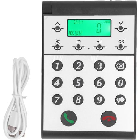Téléphone Intercom Sans Fil 1000m Portée, Appel Clair, Système Intercom Mains Libres avec Réseau Intelligent, Hôte Noir (1/5)