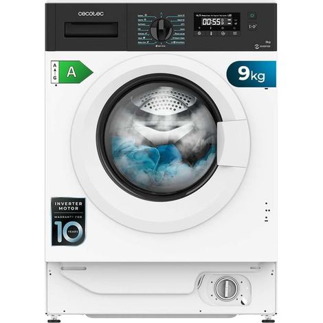Cecotec Lavadora 9Kg Integrable Bolero DressCode 940 BI Inverter A. 1400RPM Máximas Regulables, 16 Programas, Bajo Consumo (1/5)