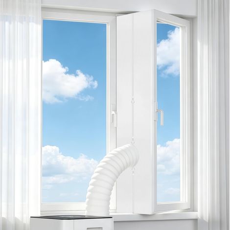 300 CM Kit Calfeutrage Climatiseur, Joint de Fenêtre pour Climatiseur, Joint de Fenetre pour Climatiseur Mobile, Anti-Moustiques, Facile à Installer, pour Climatiseur Mobile et Sèche-Linge (1/5)