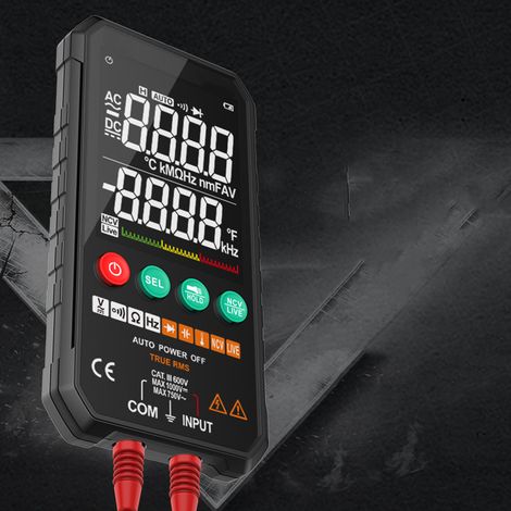 Intelligentes Multimeter mit Zählfunktion, Touchscreen-Voltmeter und Temperaturmessfunktion, LCD-Anzeige FY107C (1/5)