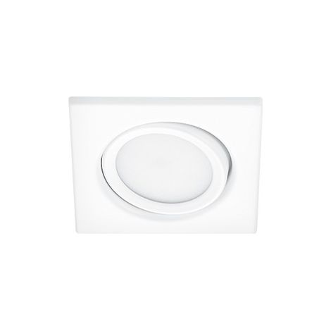 Spot encastré carré blanc LED 5W 370lm 3000K Trio RILA (1/3)