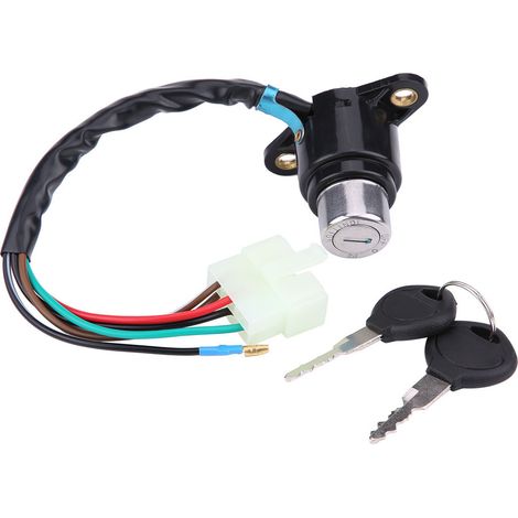 Serrure de commutateur de clé de contact de moto avec clé déverrouillée, convient pour Honda CB/CM 400/450 (1/5)