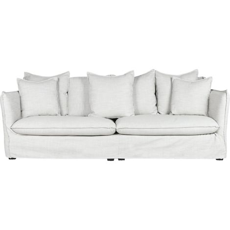 Sofa Lino 260X110X86 Con 7 Cojines Beige (1/5)