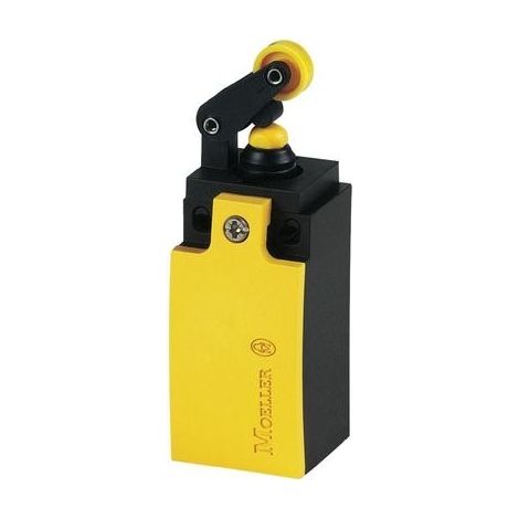 Eaton Interruptor de posición, Palanca de rodillo, Dispositivo completo, 1 NA, 1 NC, Borne de conexión roscada, Amarillo, Plástico, -25 - +70 °C, EN 50047 Forma E, largo, 106785