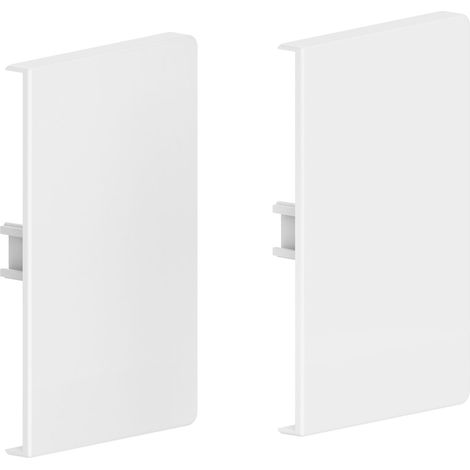GGK – Lot de 2 embouts de finition blancs pour goulotte électrique 65 x 100 – Enclipsage direct – Finition glossy facile à nettoyer – Protection contre la poussière