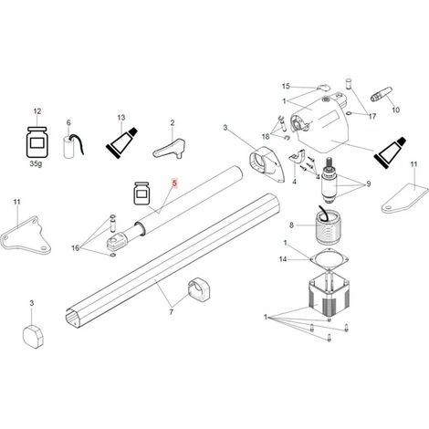 Komplette Edelstahlrohrbaugruppe für 412 R1-Motor. Originalersatz FAAC 736060 (1/3)