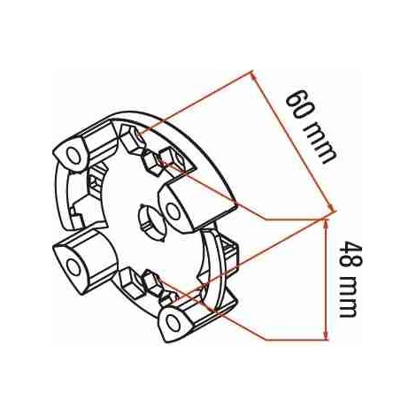 Support Standard 6 Trous M5 Max Nm Pour Tm45 Tm45 R Tm45 E Tm45 Er Faac 132300