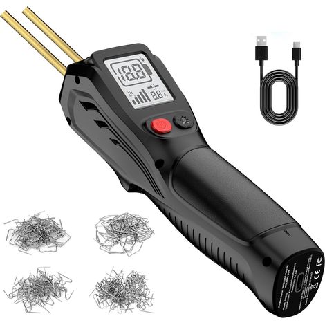Pistolet à Souder Plastique Sans Fil avec Écran LCD – Kit 200 Agrafes Chauffantes, Rechargeable USB 5000mAh, Pour Réparation de Pare-Chocs et Pièces Plastiques (1/5)