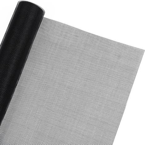 Remplacement de la moustiquaire de fenêtre Moustiquaire réglable en fibre de verre Remplacement de la moustiquaire de porte de fenêtre et de patio, 39 x 197 pouces, noir (1/2)