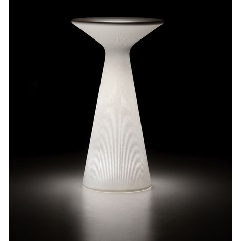 EURO3PLAST TAVOLINO ALTO FADE IN POLIETILENE DM61X110 WHITE LIGHT USO ESTERNO NO (1/3)