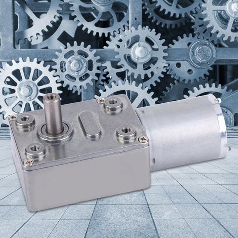 Moteur à réduction de vitesse CC de type micro, grand moteur à engrenage à vis sans fin de torsion 6V (10 tr/min) (1/5)