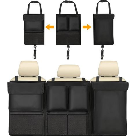 Organisateur de Coffre de Voiture, Détachable Super Capacité, Multipurpose Pliable Sac de Rangement avec 7 Poches Sangle Réglable pour SUV etc (1/5)