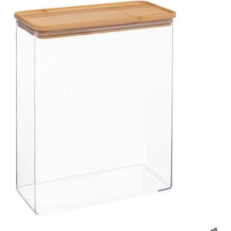 Boîte De Conservation Rectangulaire - Couvercle En Bambou - Capacité 4,3 L - Dimensions 20,4 x 10,4 x 27,4 Cm - 1 Pièce (1/5)