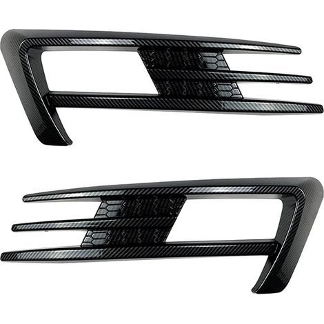 Applicable pour calandre de voiture Lampe antibrouillard pour pare-choc pour avant, couteau à pour vent à sourcils pour VW pour Golf 7 MK7 2014 – 2017, ABS noir brillant, 2 pièces(Carbon fiber) (1/5)