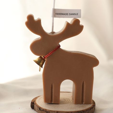 Bougie Aromathérapie - Bougie De Noël En Forme De Cerf - Parfumée Pour Intérieur - Lot De 5 (1/5)