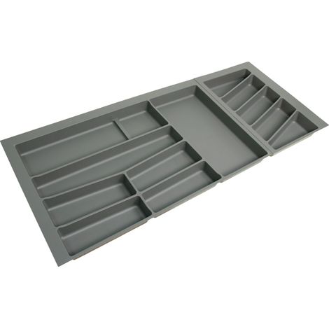 Ramasse couverts pvc anthracite - Largeur maxi : 1120 mm - Largeur mini : 1104 mm - Pour caisson de largeur : 1200 mm - VOLPATO