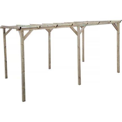 Tettoia per auto in legno "Sunny" da 3 x 5 m (1/5)
