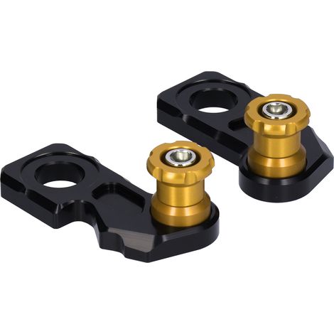 2 pièces Bloc d'essieu moto coulisseau en alliage d'aluminium de rechange pour CB650R/F CBR650R 2019‑2020 Jaune (1/5)