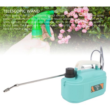 Pulvérisateur Électrique 5L Sans Marque 3.7V Bâche Télescopique Anti-Fuite Batterie 2000mAh pour Jardin Plantes Vert (1/4)