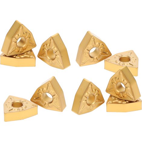 10 inserts CNC WNMG080408-TM en carbure monobloc pour tournage, indexables et durables (1/5)