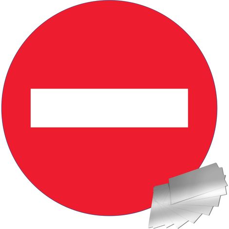 Novap – Panneau de signalisation sens interdit en aluminium Ø300mm – Résistant à la corrosion – Avec trous de fixation – 4010175