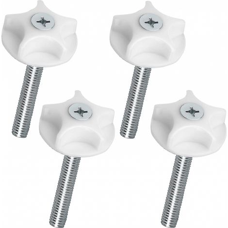 BEBUSINGOTO 4 pernos M8 para cabecera, fijaciones para cabecera, perno de cama, tornillos y arandelas para cabecera de alta resistencia (1/5)
