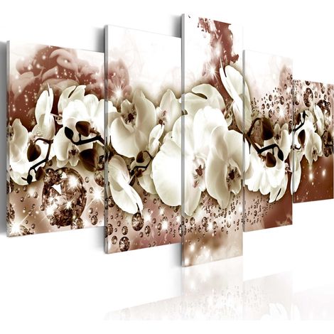 Quadro - Orchidea color cioccolato - 100x50 (1/4)