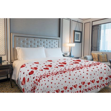 Copriletto estivo made in Italy 100% cotone piquet singolo matrimoniale mongolfiera Rosso - Piazza e mezza