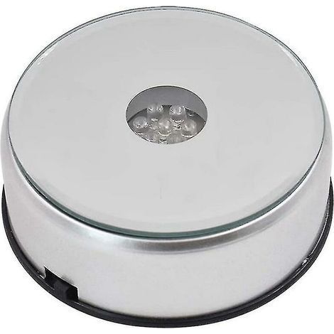 Display Turntable For Crystals Glass Art,led Colored Rotating Crystal Display Stand With Usb Cable (1/5)