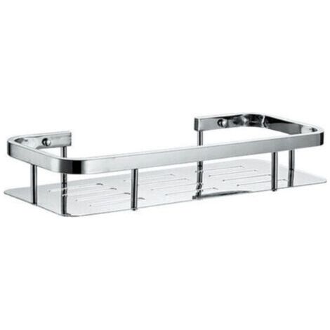 Panier de Douche en Acier Inoxydable - Étagère Baignoire Salle de Bains Bac Support Tablette Coin Murale (1 étage, Acier Inoxydable )
