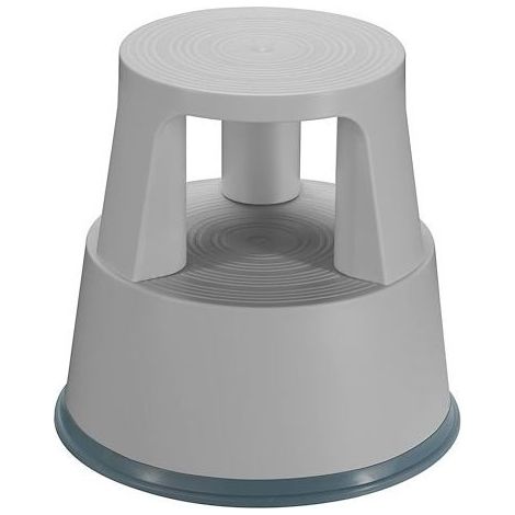 Marchepied roulant plastique 2 marches - gris clair - Maxiburo