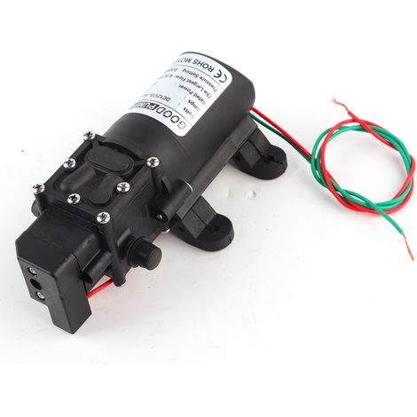 Pompe à membrane Micro 6,0 L/min 0,9 MPa Tuyau droit Sortie d'eau des deux côtés à droite 12 V 72 W (1/5)